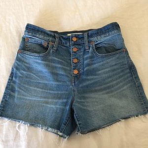 High Rise Denim Shorts